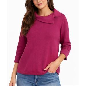 Talbots split neck collar pullover sweater M
